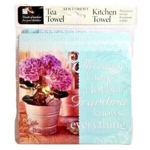 Mommy Knows a Lot But Grandma Knows Everything Tea Towel History & Heraldry Gift